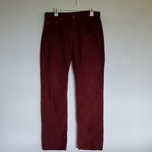 Vintage Banana Republic Men's Burgundy Corduroy Pants 32x34